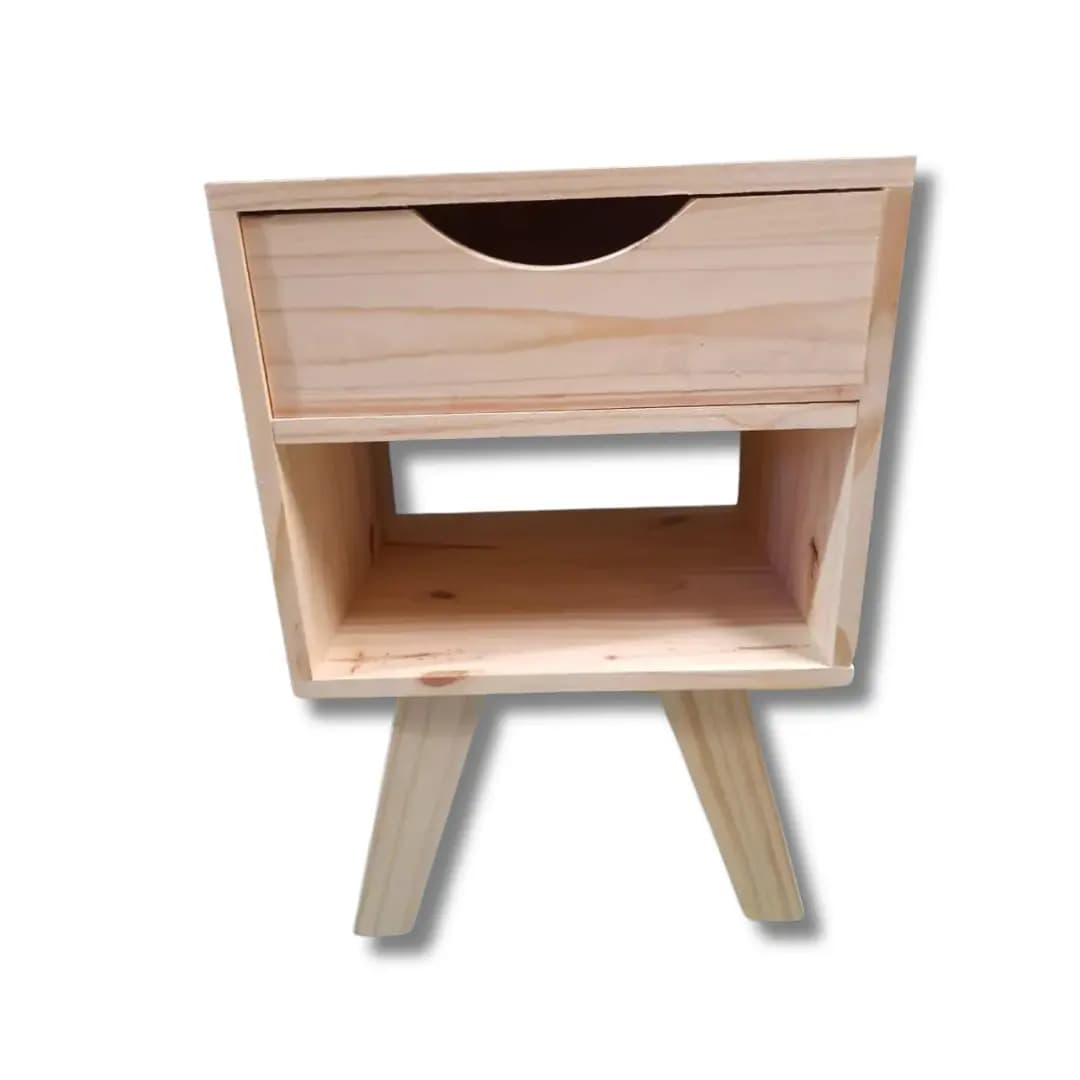 Mesa de luz con cajón escandinavo